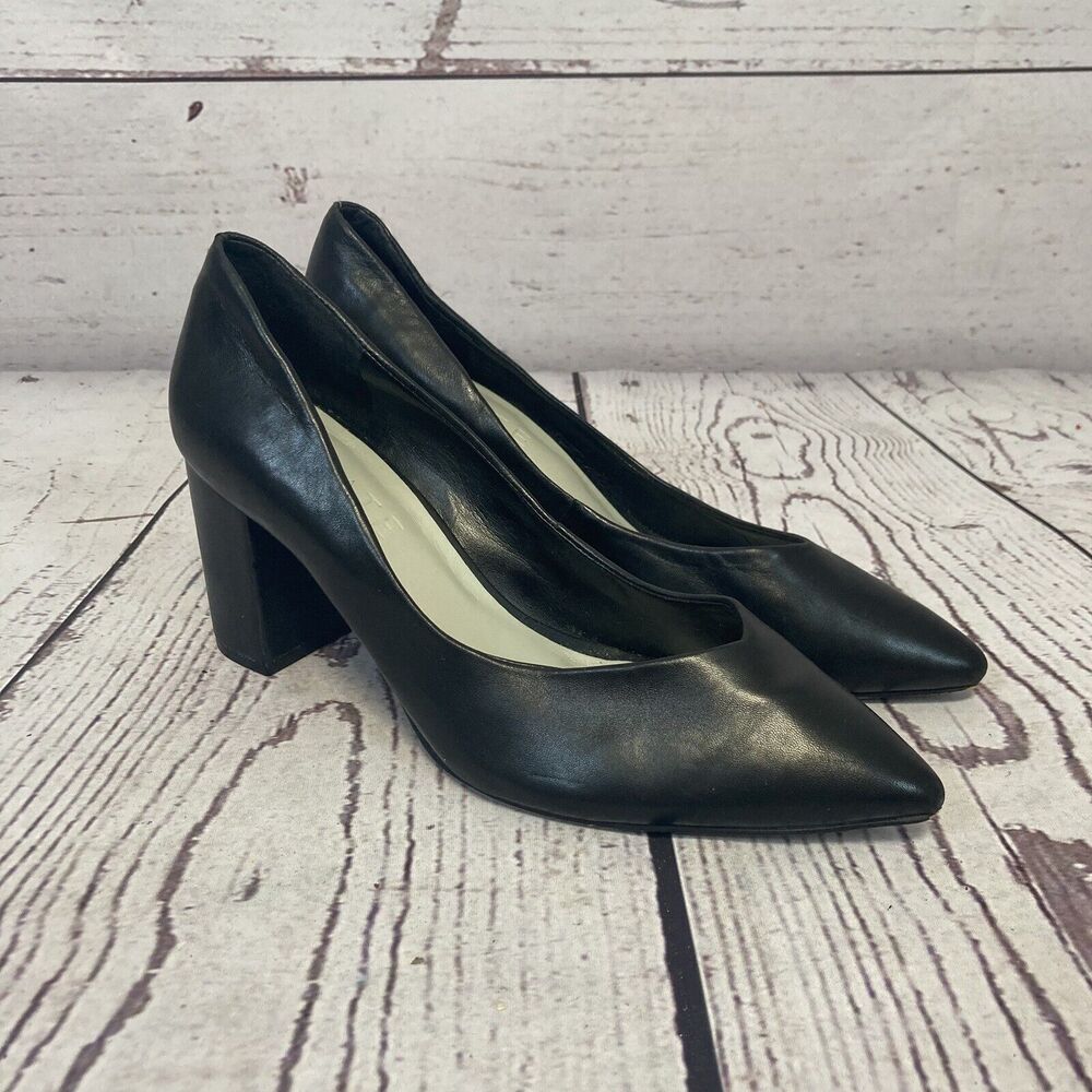 1 State Heels Womens 8.5M Saffy Butterβ Soft Leather Pointed Toe Block Pump